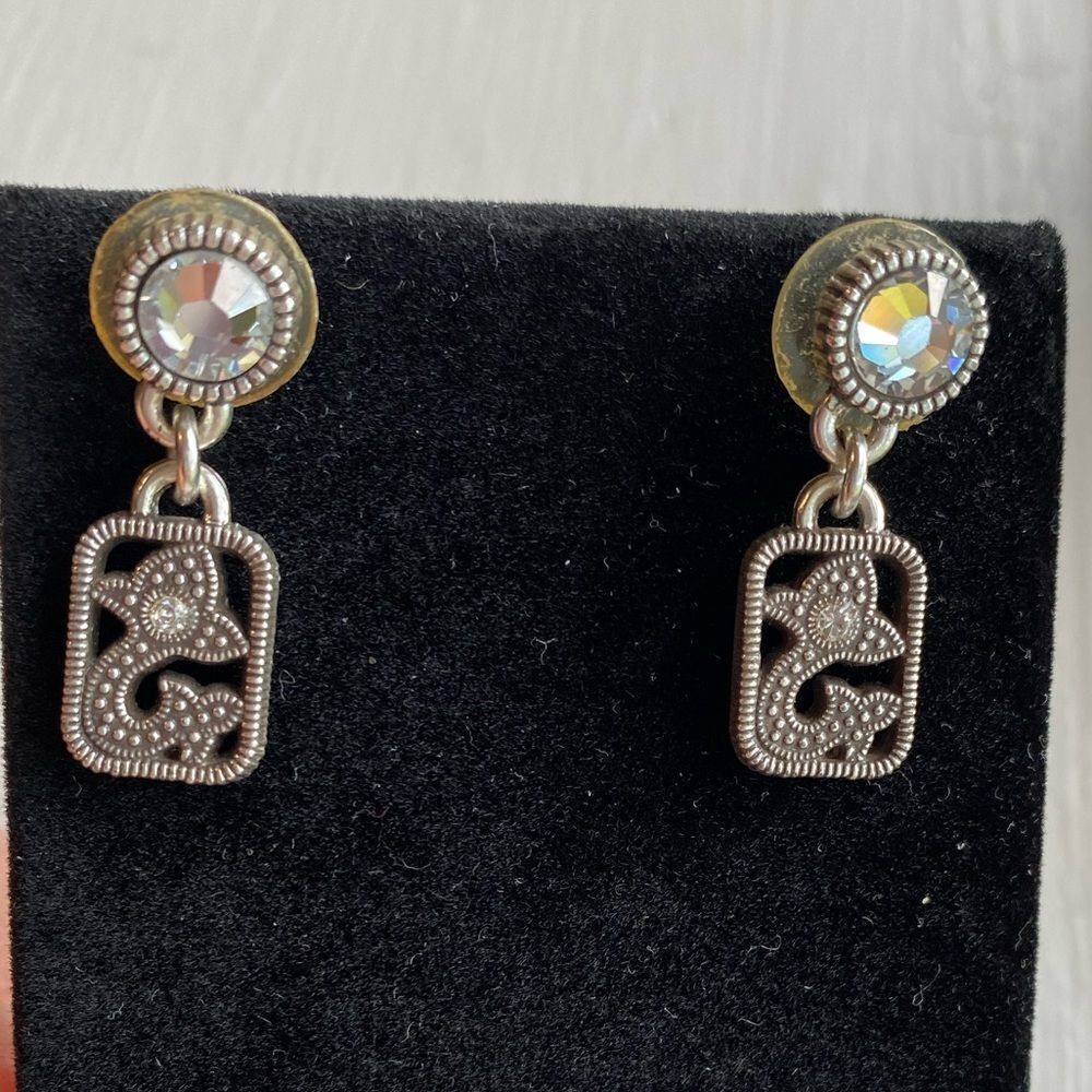 Brighton retired Pacific Heights silver dangle post earrings